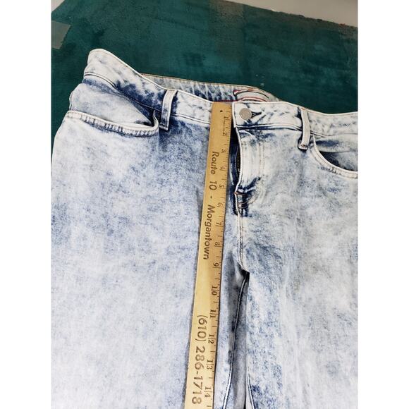 Tommy Hilfiger Jeans Size 14 Womens Blue Pants Stretch Mid Rise Fray Hem Ankle - Picture 7 of 12